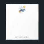 Modern geometrisk natur liggande Personlig Anteckningsblock<br><div class="desc">Anteckningsblocket för Personlig av den surreala geometriska skogarnas natur och art</div>