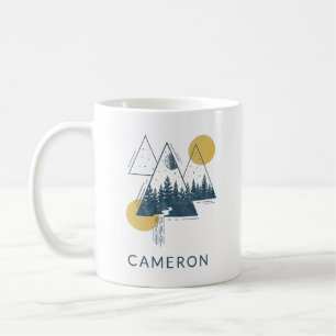 Modern geometrisk natur liggande Personlig Kaffemugg