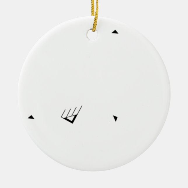 Modern geometrisk ornament | Minimalistisk julkons (Framsidan)