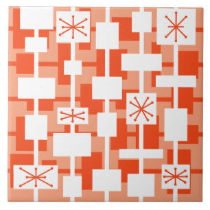 Modern geometrisk persika i mitten kakelplatta
