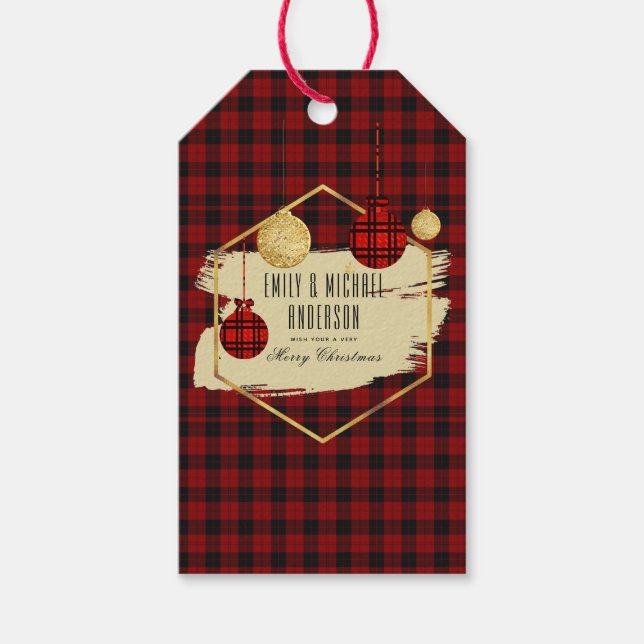 Modern Geometrisk Personlig i Buffalo Play Guld Presentetikett (Framsidan)