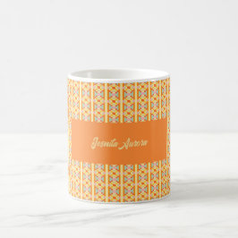 Modern geometrisk pixelart sömlöst mönster kaffemugg