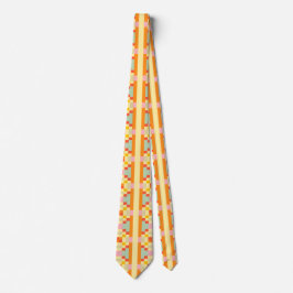 Modern geometrisk pixelart sömlöst mönster slips