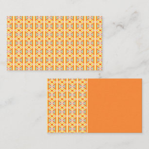 Modern geometrisk pixelart sömlöst mönster visitkort