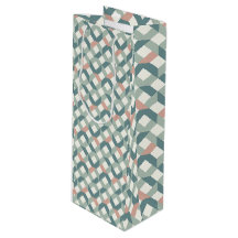 Modern geometrisk presentpåse för quilters