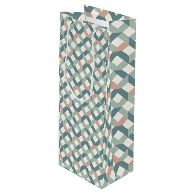 Modern geometrisk presentpåse för quilters (Framsidan Vinklad)