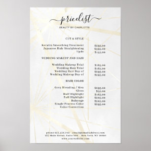 Modern geometrisk Pris lista Poster