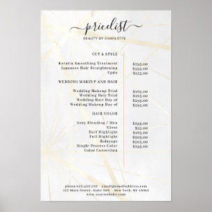 Modern geometrisk Pris lista Poster