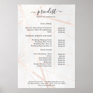 Modern geometrisk Pris lista Poster