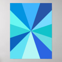 Modern geometrisk radie för 60-talets Funky i blå