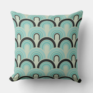 Modern geometrisk retro femtitalmönster kudde