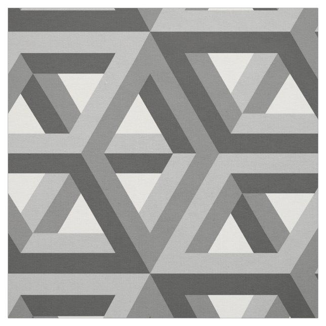 Modern geometrisk retro Hexagons, Mönster 2 Tyg (Provkarta)