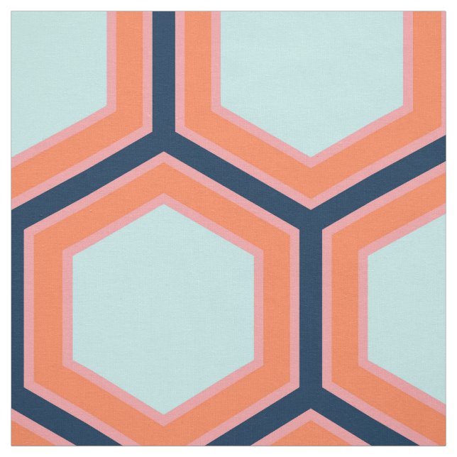 Modern geometrisk retro honeyComb Mönster #2 Tyg (Provkarta)