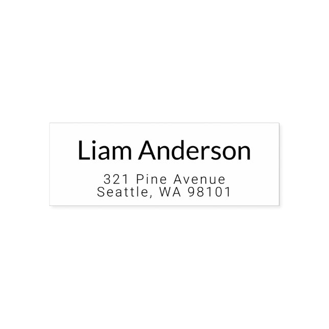 Modern geometrisk Returadress och Namn Självfärgande Stämpel (Design)