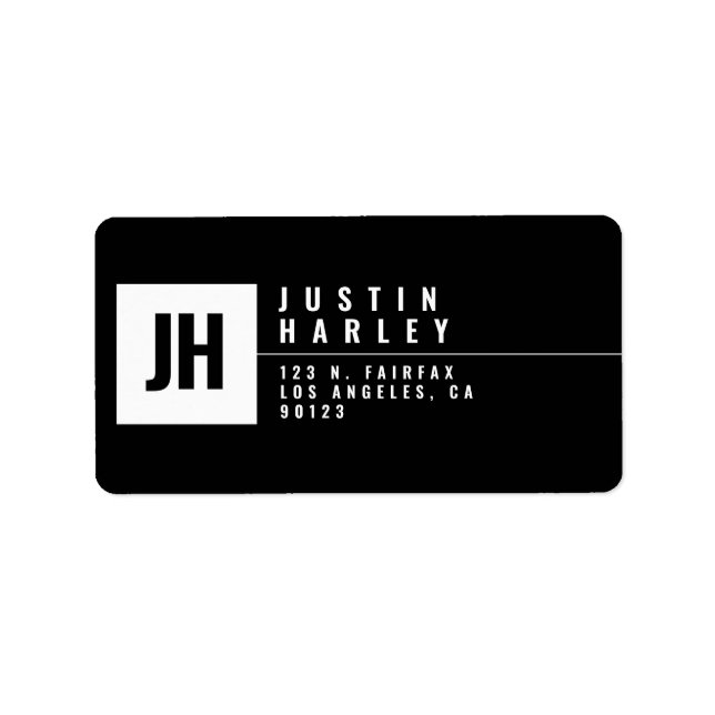 Modern geometrisk returadressetikett adressetikett (Framsidan)