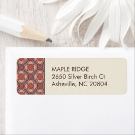 Modern geometrisk returadressetikett returadress etikett