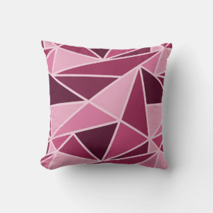 Modern geometrisk Rosa för Mörk, Ljus rosa Kudde