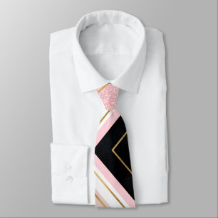 Modern geometrisk Rosa Guld Strokes design Slips