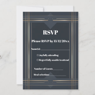 Modern Geometrisk RSVP-kort Inbjudningar