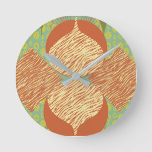 Modern Geometrisk rundklocka i mitten av århundrad Rund Klocka