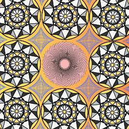 Modern geometrisk sakral mandala blomväggsklocka fyrkantig klocka