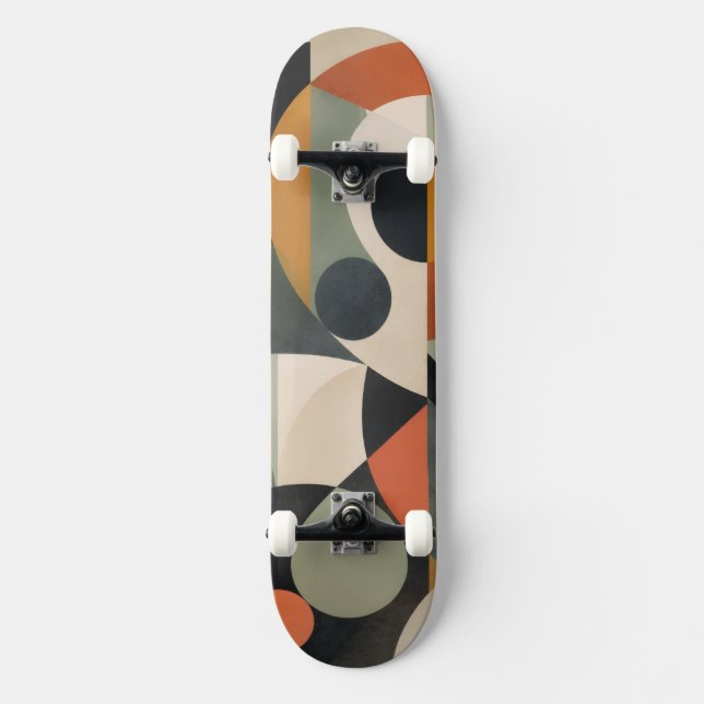 Modern geometrisk skateboarddäck & drivning/hjul mini skateboard bräda 18,5 cm (Framsida)