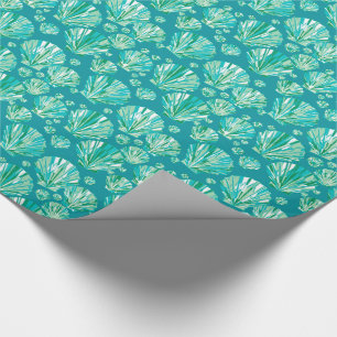 Modern geometrisk snäckskal, Aqua och turkos Presentpapper