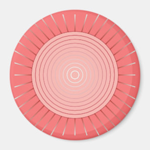 Modern geometrisk solnedgång - djupkorallets Rosa Magnet