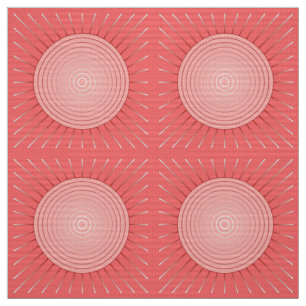 Modern geometrisk solnedgång - djupkorallets Rosa Tyg