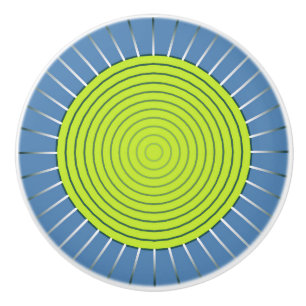 Modern geometrisk solsprängning - Lime and Denim B Knopp