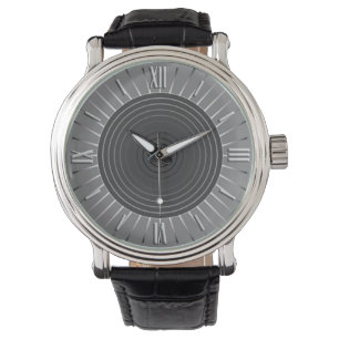 Modern geometrisk solsprängning - Mörk Hematite Gr Armbandsur