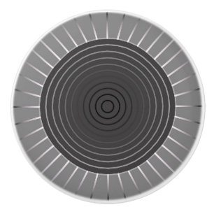 Modern geometrisk solsprängning - Mörk Hematite  Knopp