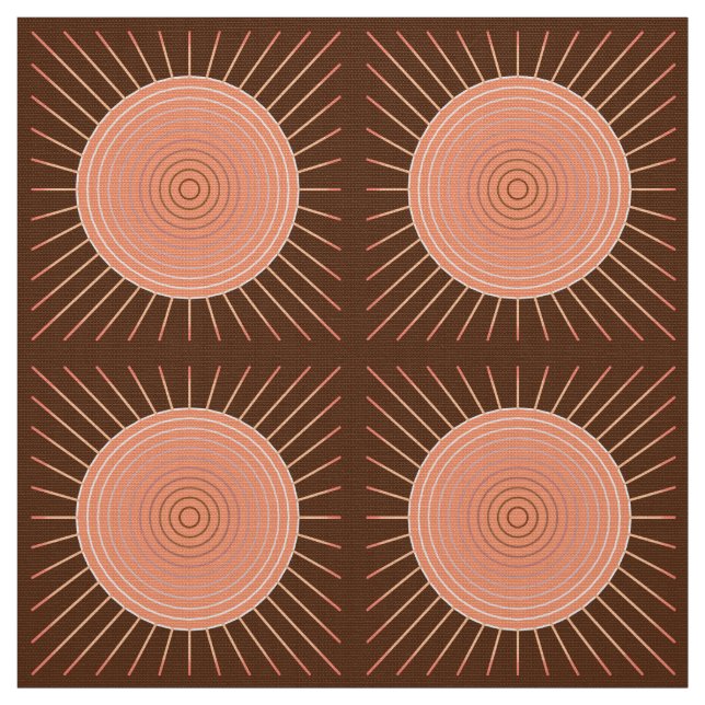 Modern geometrisk solsprängning - persikor och bru tyg (Provkarta)