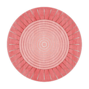 Modern geometrisk solstrålning - djup korallrosa