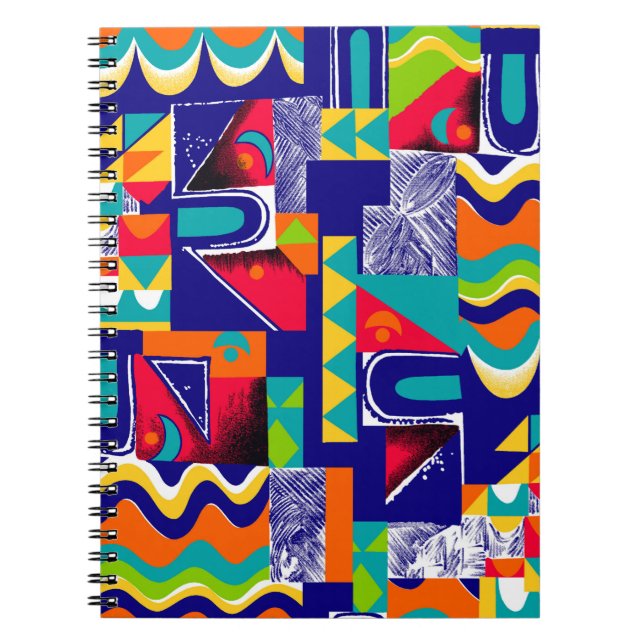 Modern geometrisk sömlös mönster anteckningsbok (Framsidan)