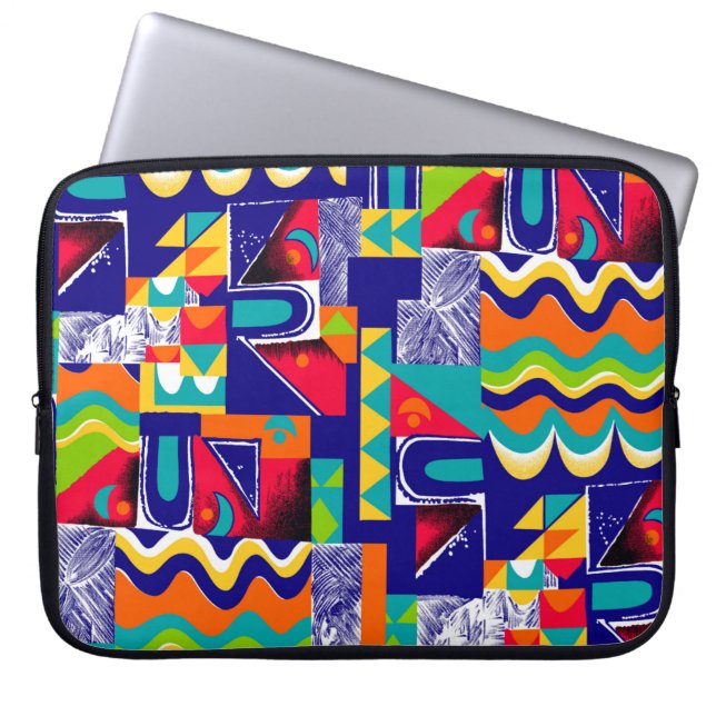 Modern geometrisk sömlös mönster laptop fodral (Framsidan)