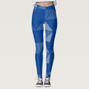 Modern geometrisk Stil på marinblå design Leggings