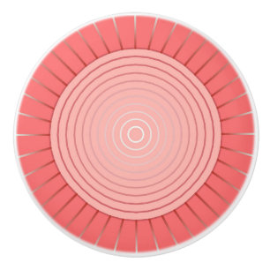 Modern geometrisk Sunburst - djup korallrosa Knopp