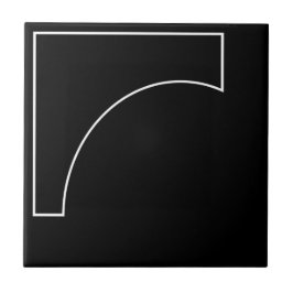 Modern geometrisk svart och vit kakelplatta