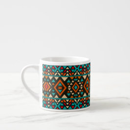 Modern geometrisk sydvästlig stil  espressomugg