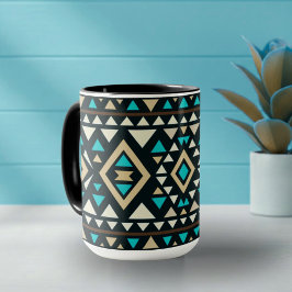 Modern geometrisk sydvästlig stil mugg