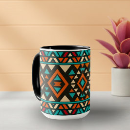 Modern geometrisk sydvästlig stil mugg