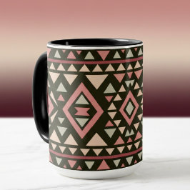 Modern geometrisk sydvästlig stil mugg