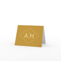 Modern geometrisk tack, ditt kort i Guld Polygon