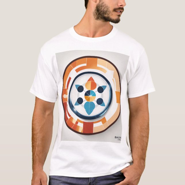 Modern geometrisk tech cirkel logodesign. t shirt (Framsida)