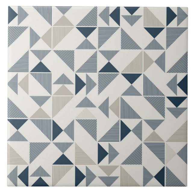 Modern geometrisk triangel keramik Tile-platta Kakelplatta (Framsidan)
