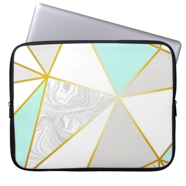 Modern geometrisk triangel laptop fodral (Framsidan)