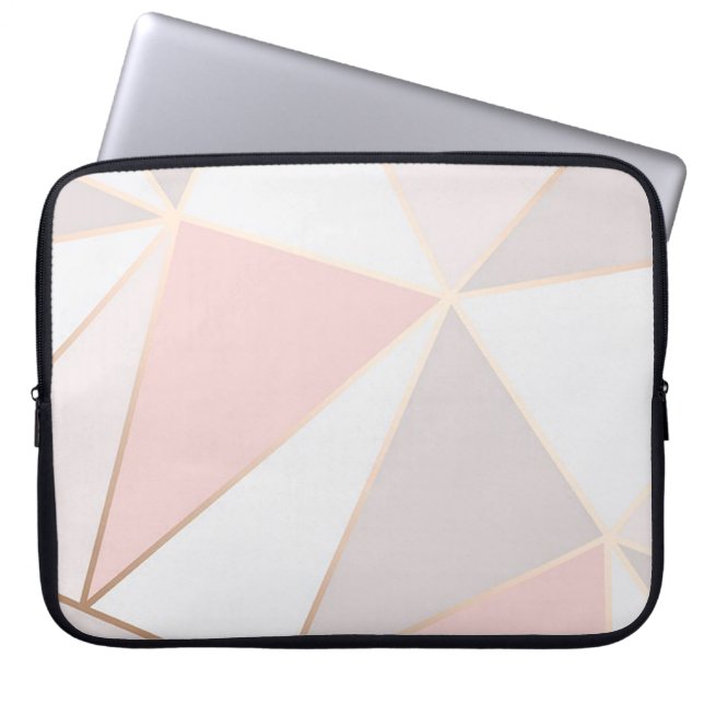 Modern geometrisk triangel laptop fodral (Framsidan)