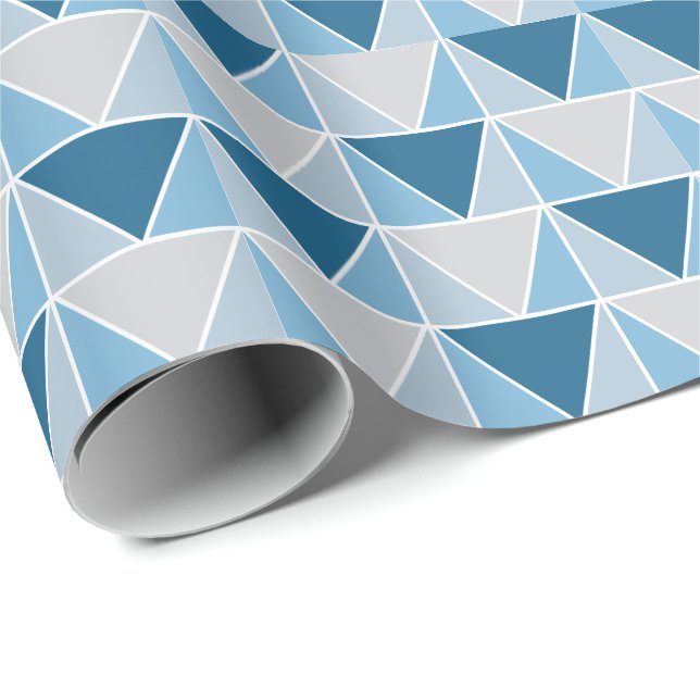 Modern geometrisk triangel Mönster Presentpapper (Rullad Hörn)