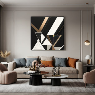 Modern geometrisk trianglar Art Deco Poster